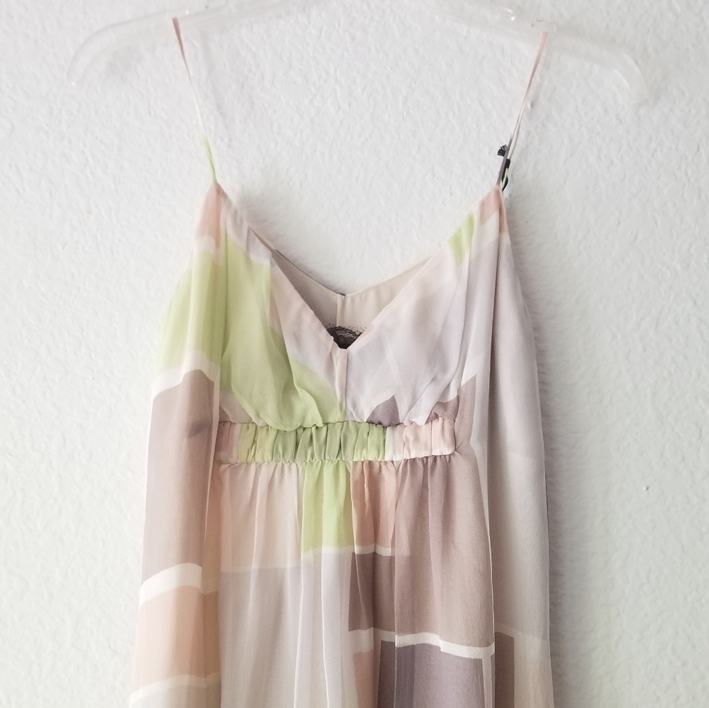 Patrizia Pepe Silk Strap Maxi Dress Blush Cream Pink Size S - Picture 5 of 13